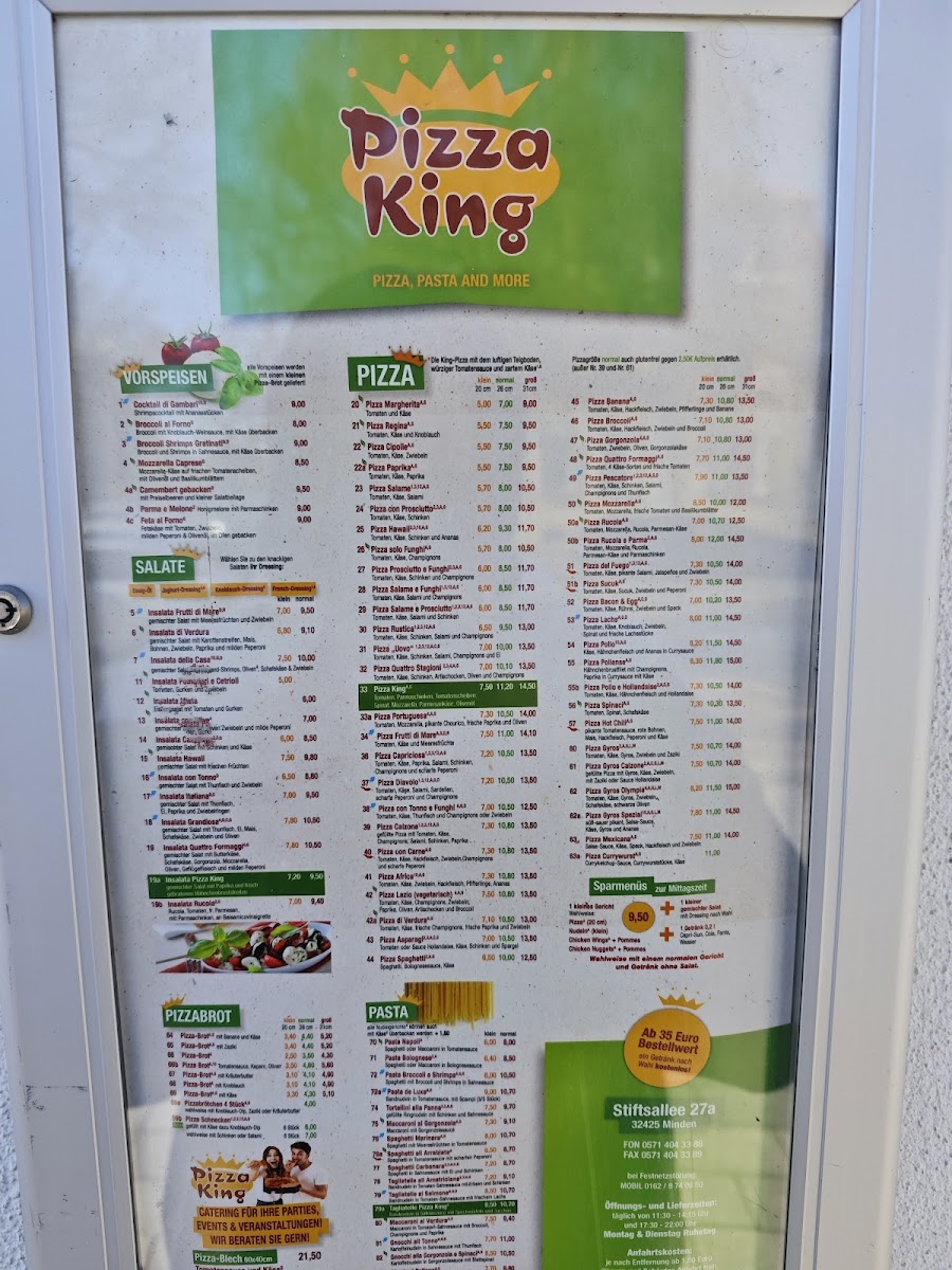 Pizza King Photo Menu 1