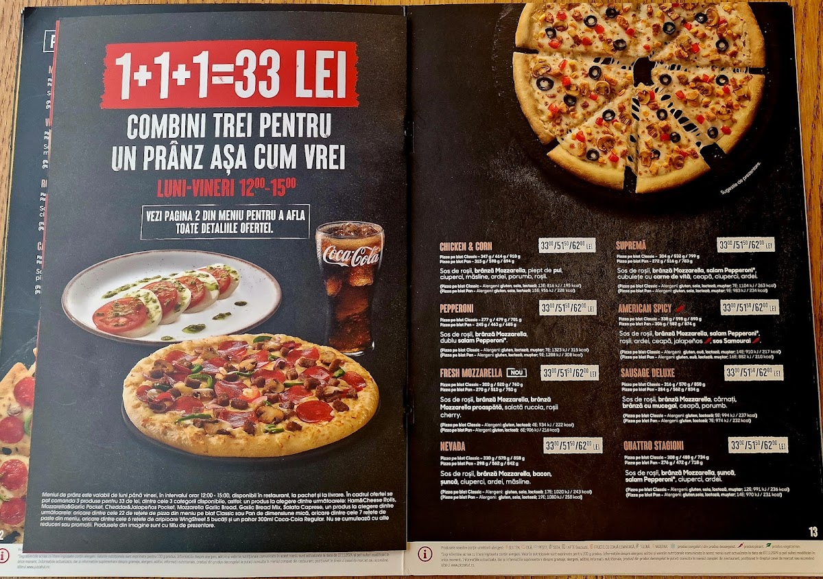 Pizza Hut Photo Menu 1