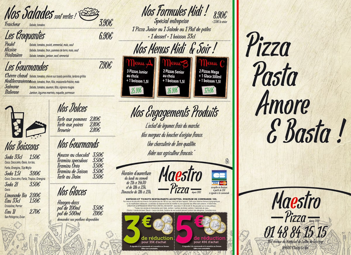 Maestro Pizza Photo Menu 2
