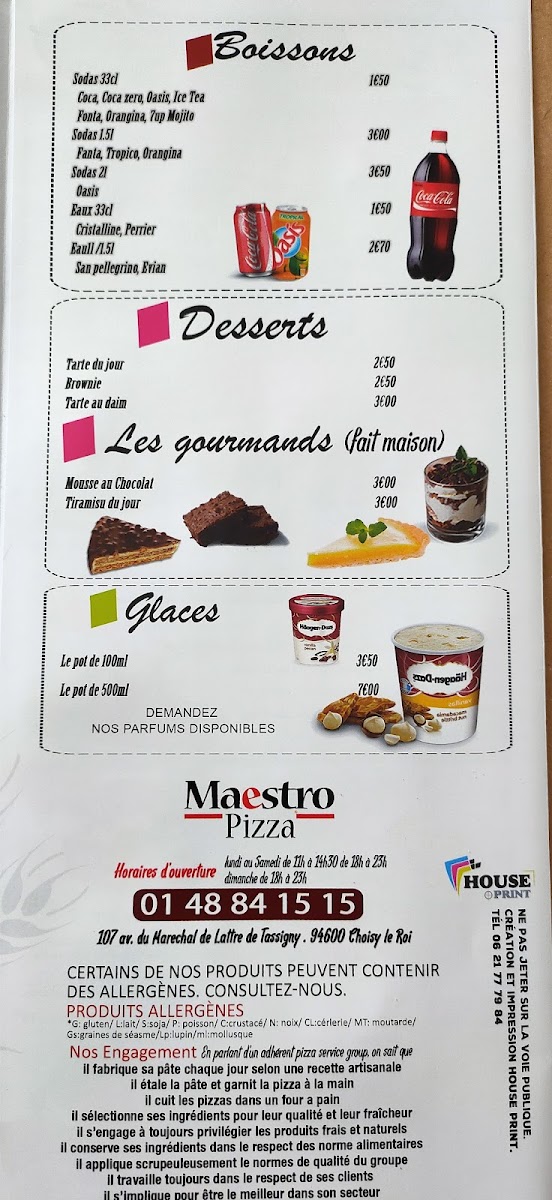 Maestro Pizza Photo Menu 3