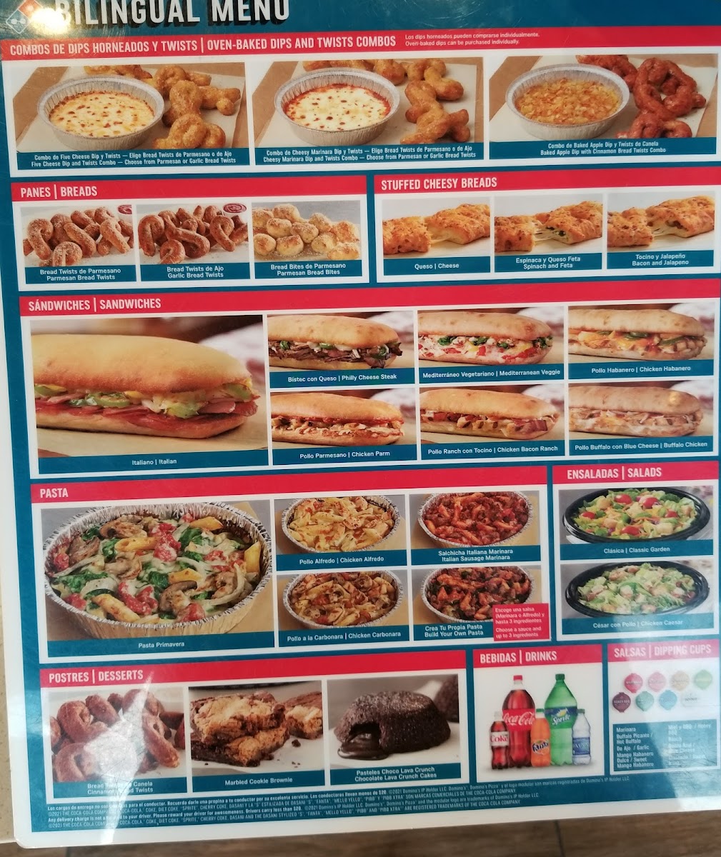 Domino's Pizza Photo Menu 1