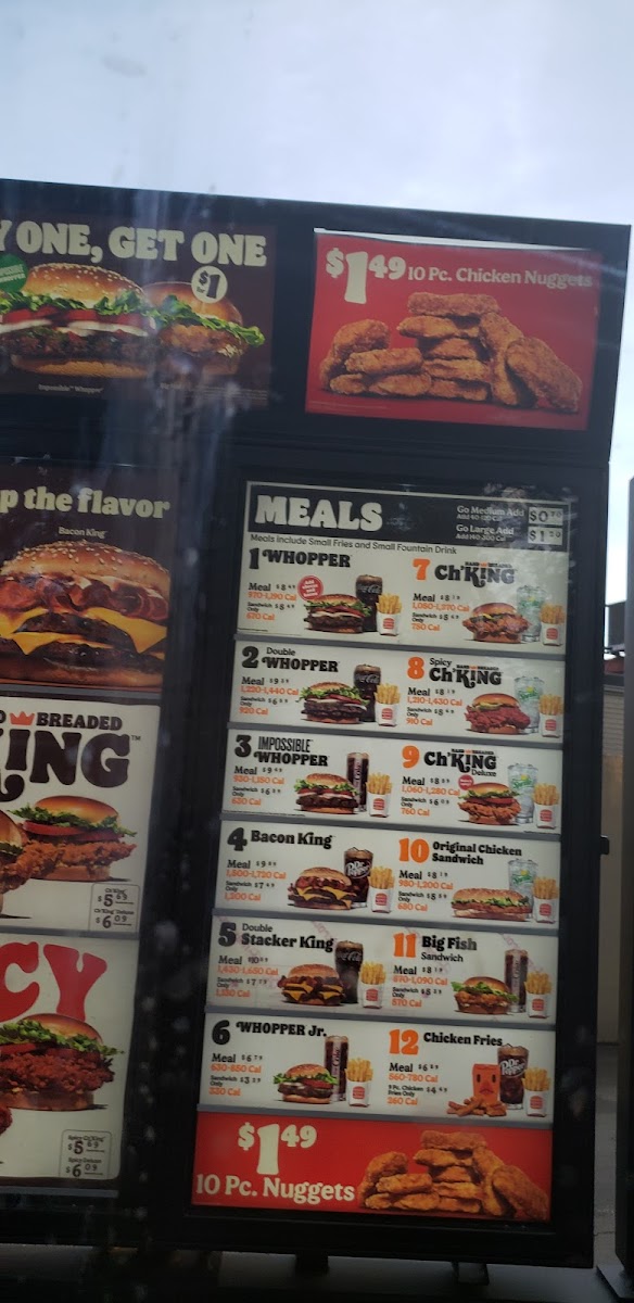 Burger King Photo Menu 1