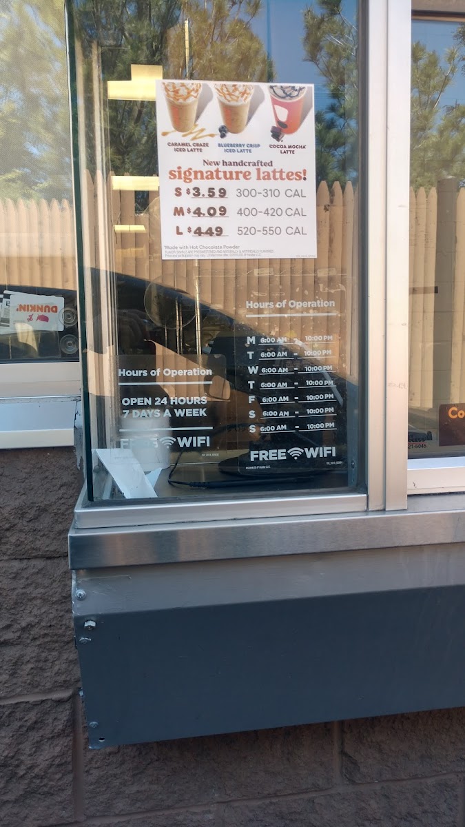 Dunkin' Photo Menu 1