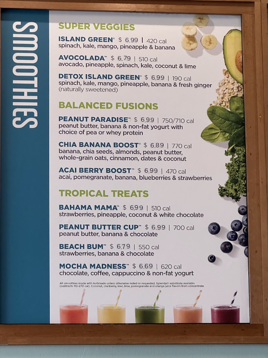 Tropical Smoothie Cafe Photo Menu 4
