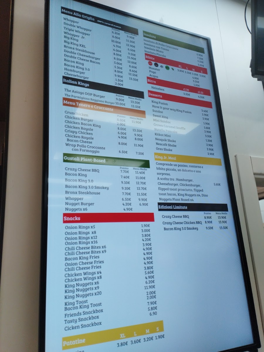 Burger King Photo Menu 2