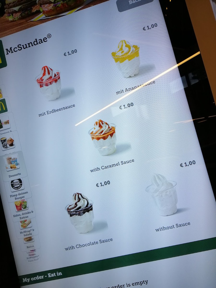 McDonald's Restaurant Photo Menu 1