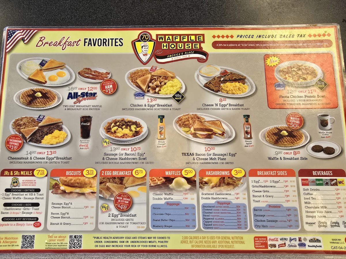 Waffle House Photo Menu 1