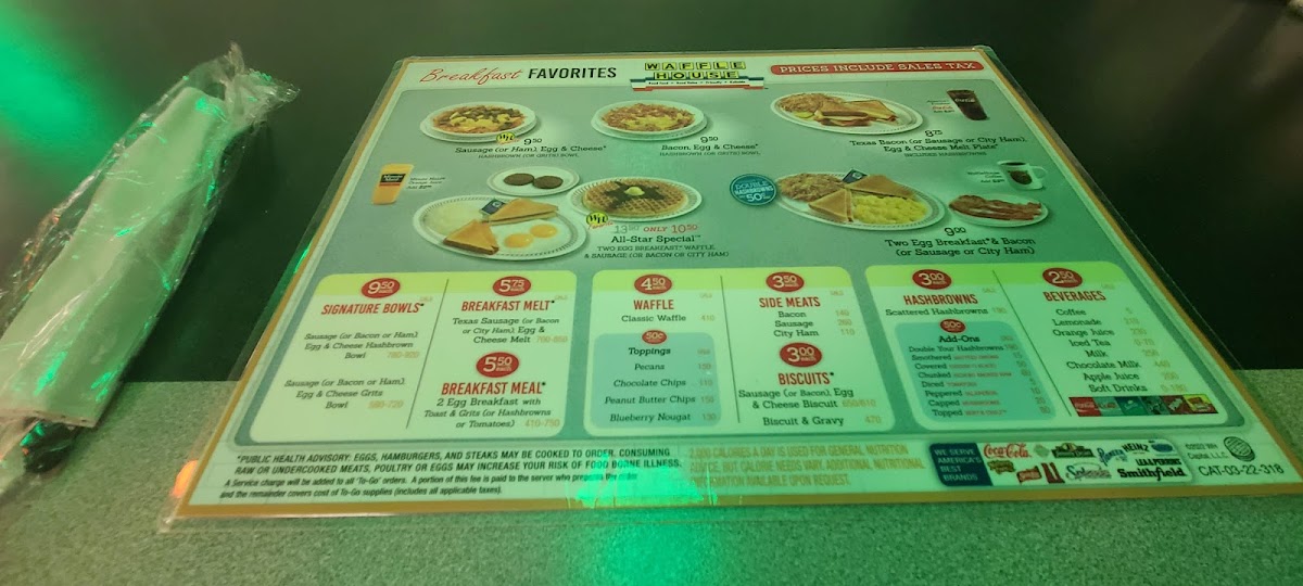 Waffle House Photo Menu 3