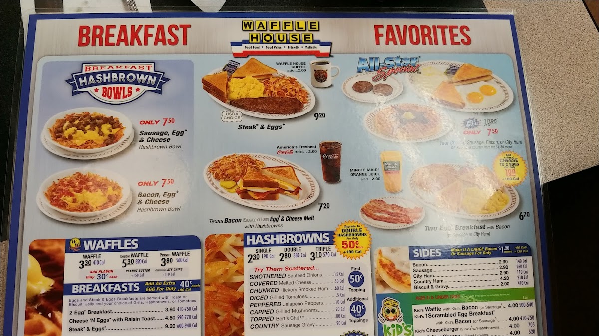 Waffle House Photo Menu 1