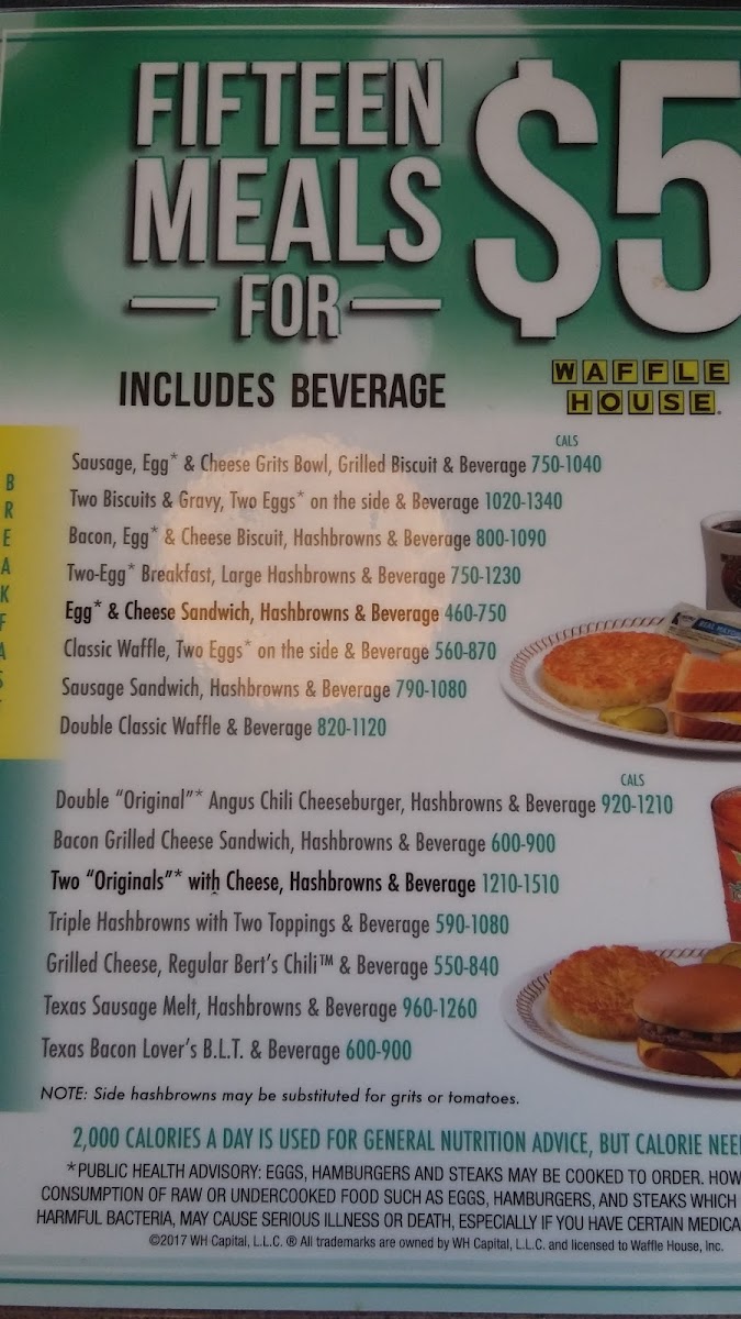 Waffle House Photo Menu 4