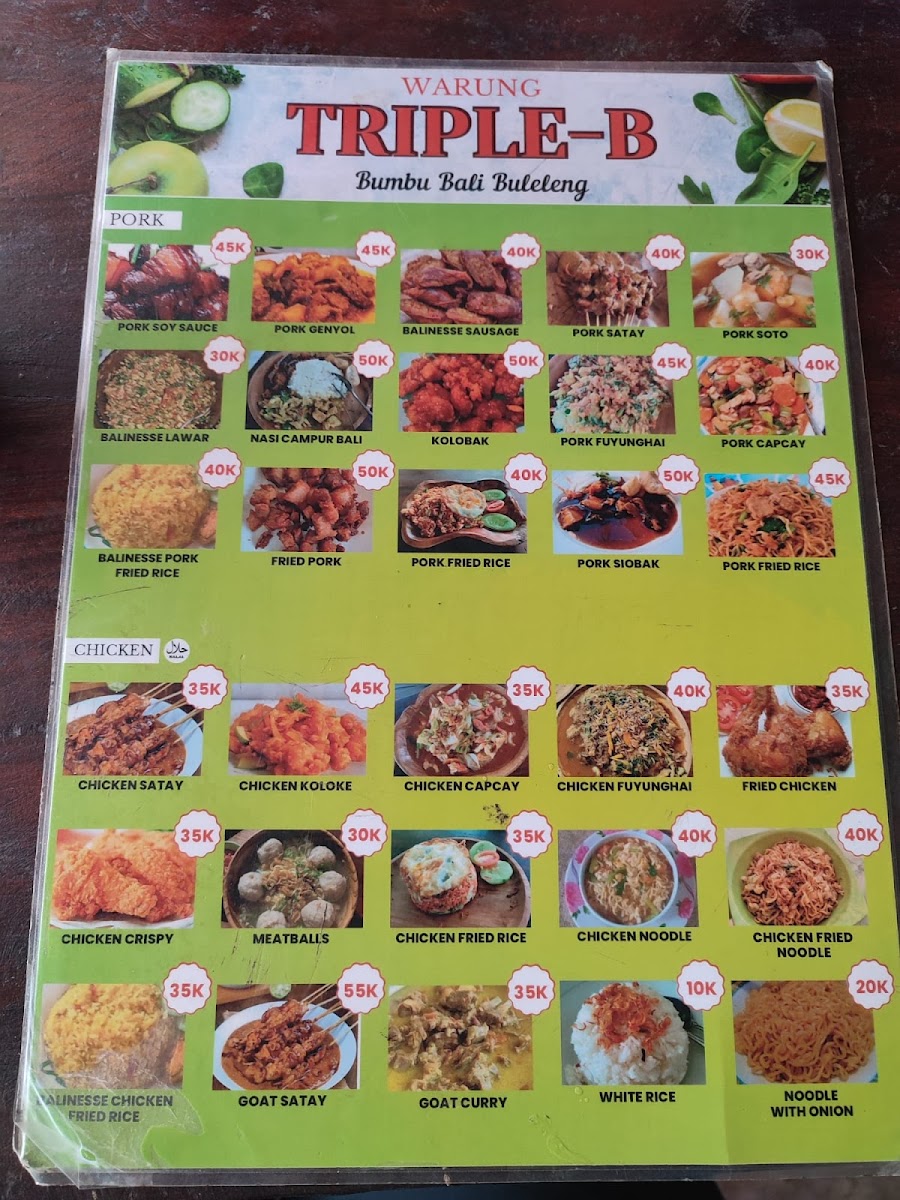 Warung Triple-B Photo Menu 1