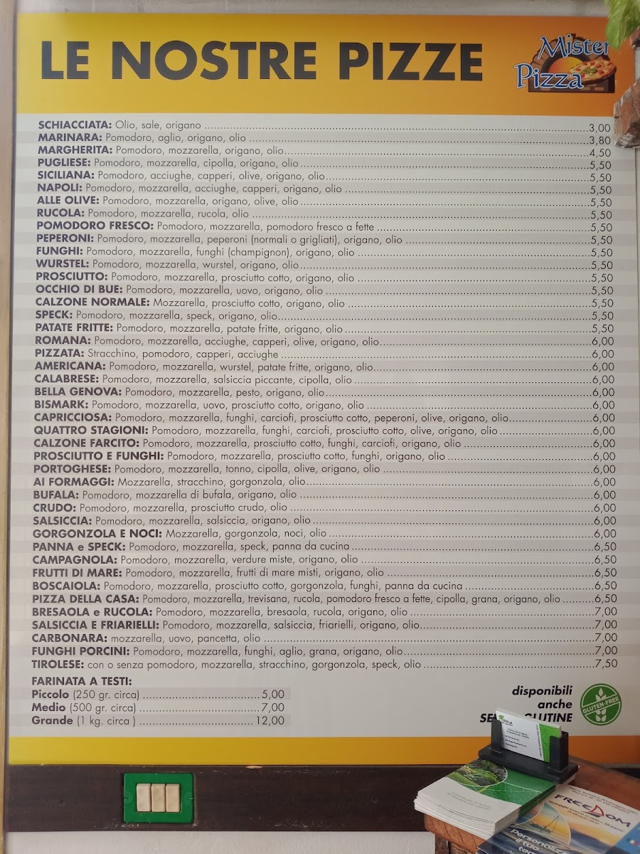 Mister Pizza Photo Menu 1
