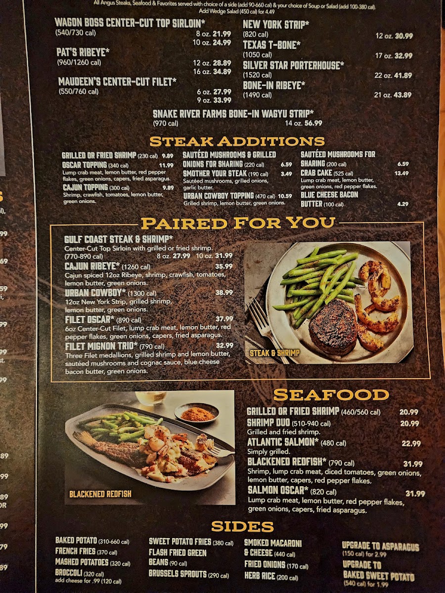 Saltgrass Steak House Photo Menu 2