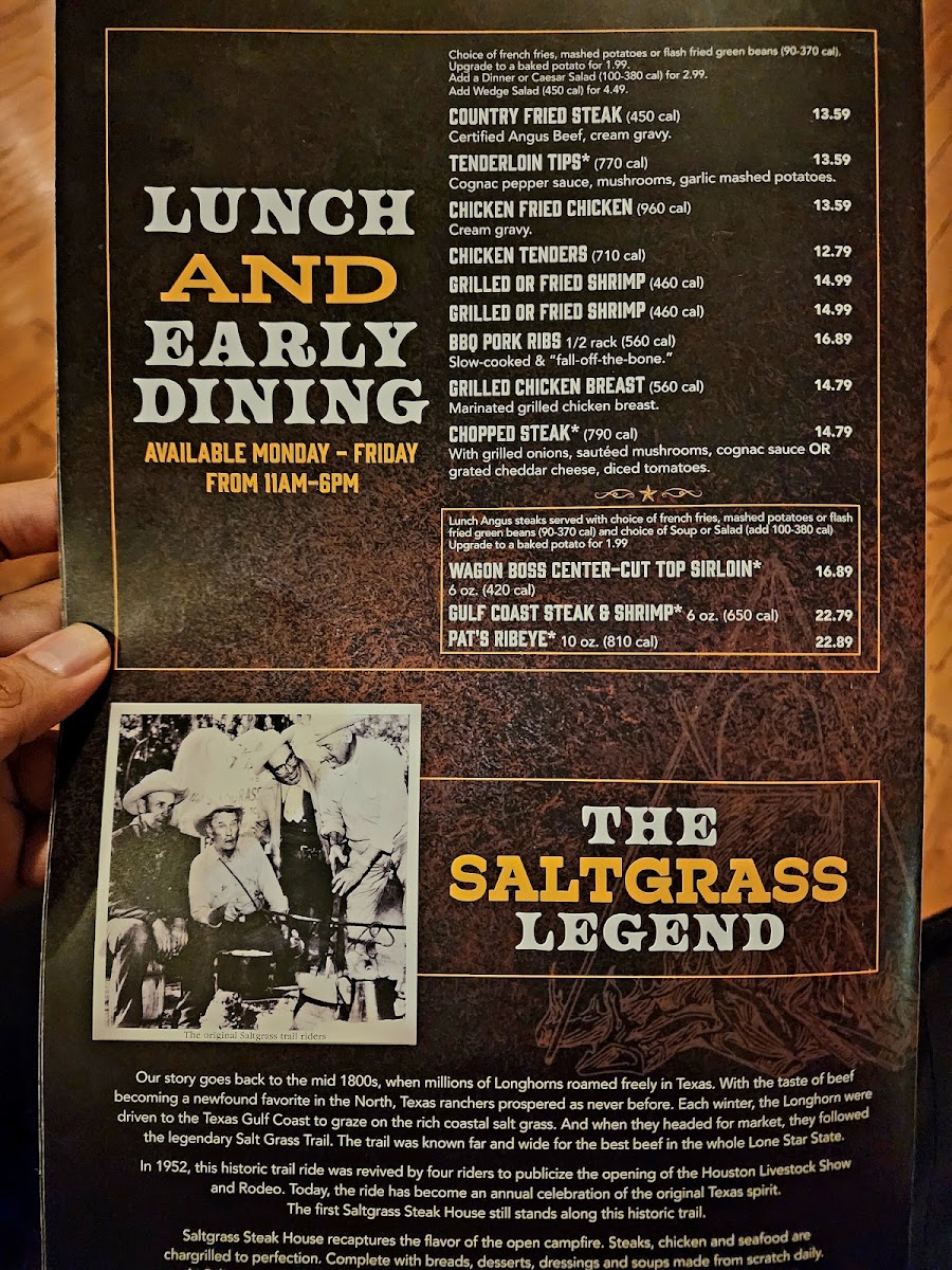Saltgrass Steak House Photo Menu 4