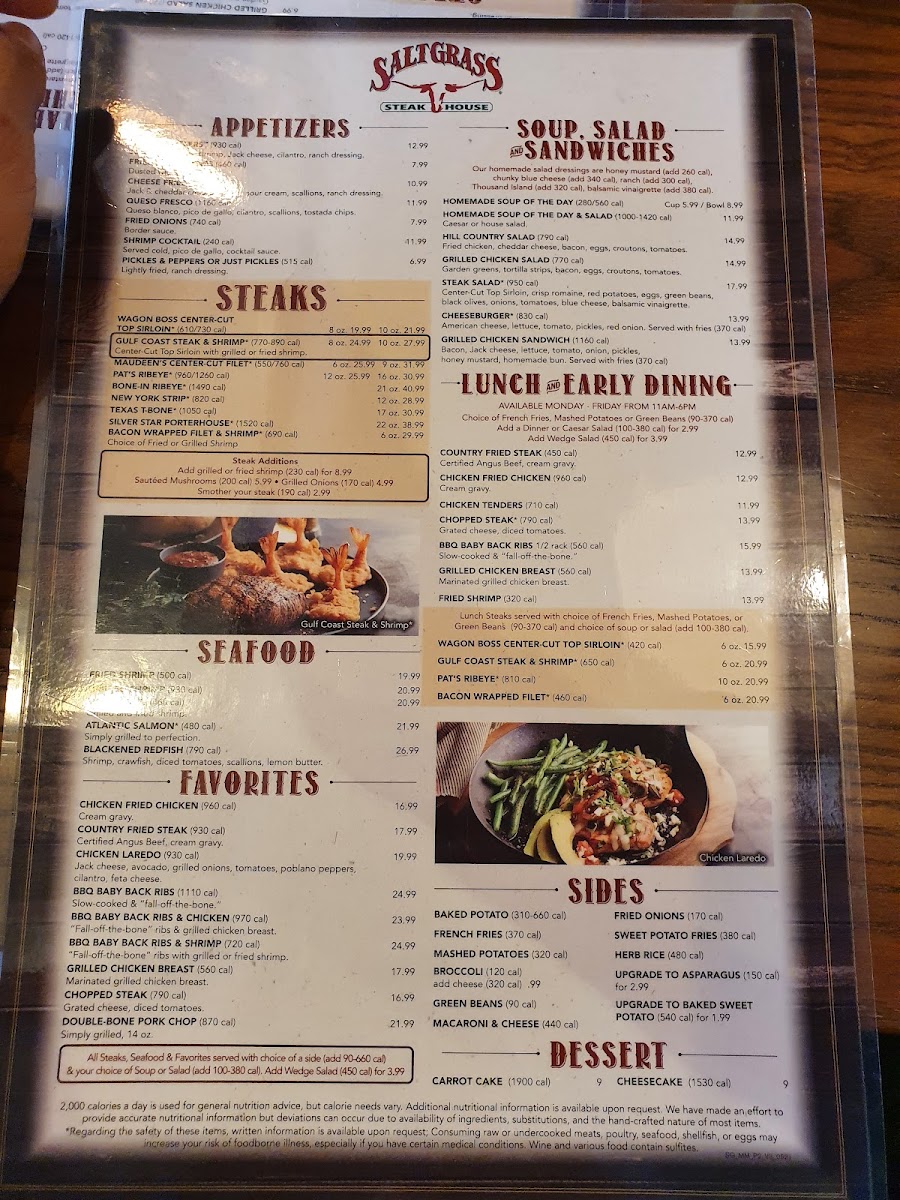 Saltgrass Steak House Photo Menu 5