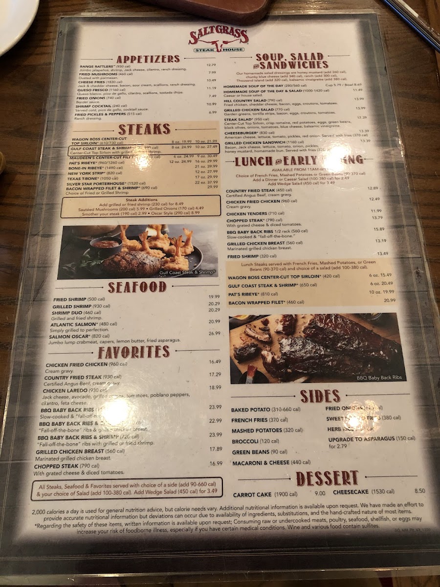 Saltgrass Steak House Photo Menu 6