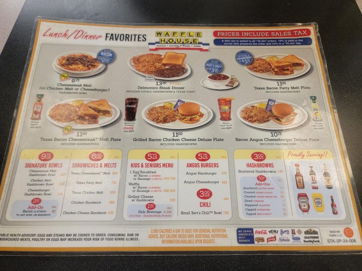 Waffle House Photo Menu 1
