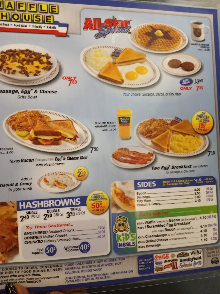Waffle House Photo Menu 5