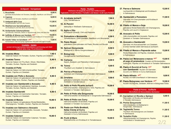 La Cantina Photo Menu 2