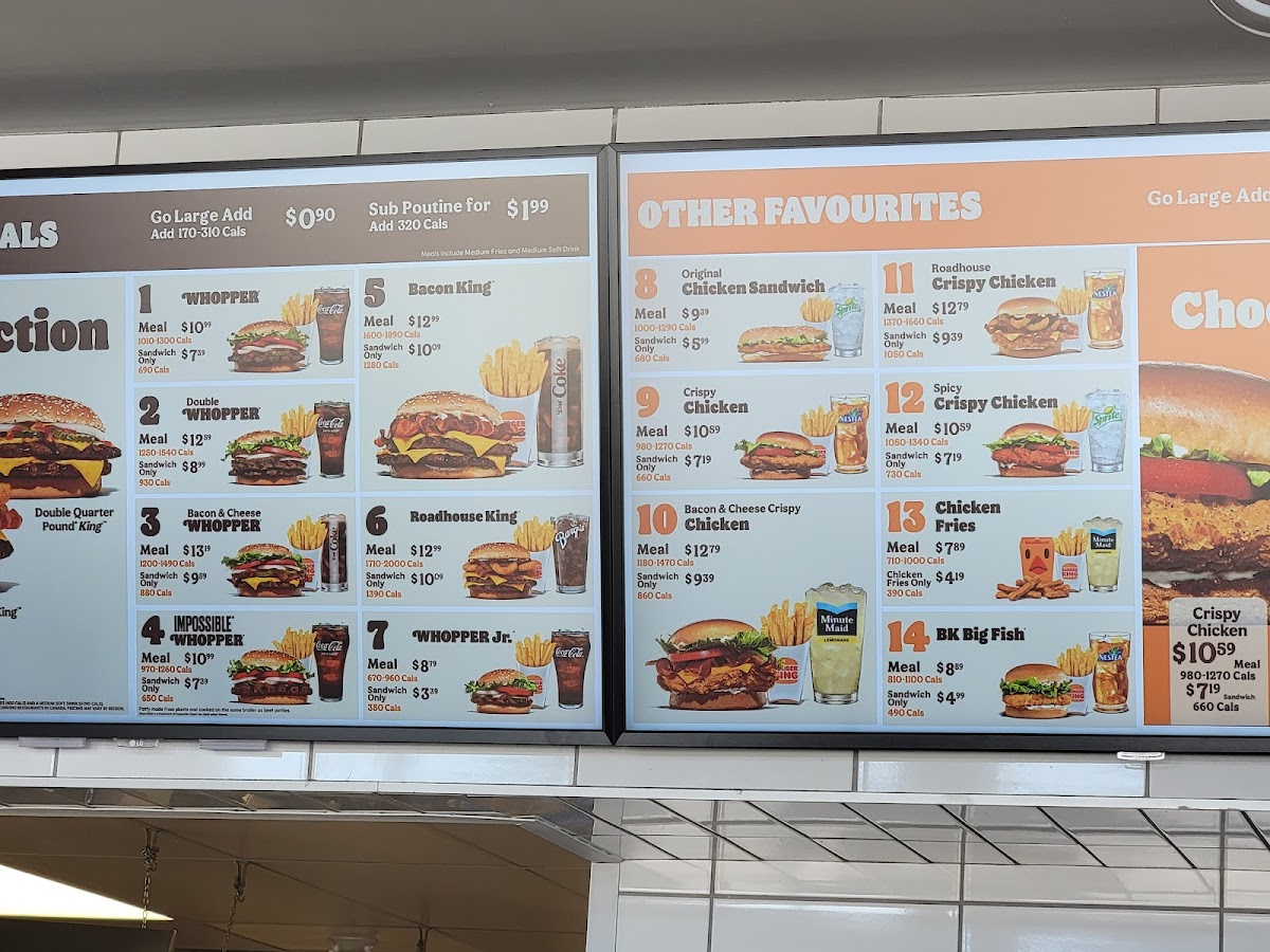 Burger King Photo Menu 1