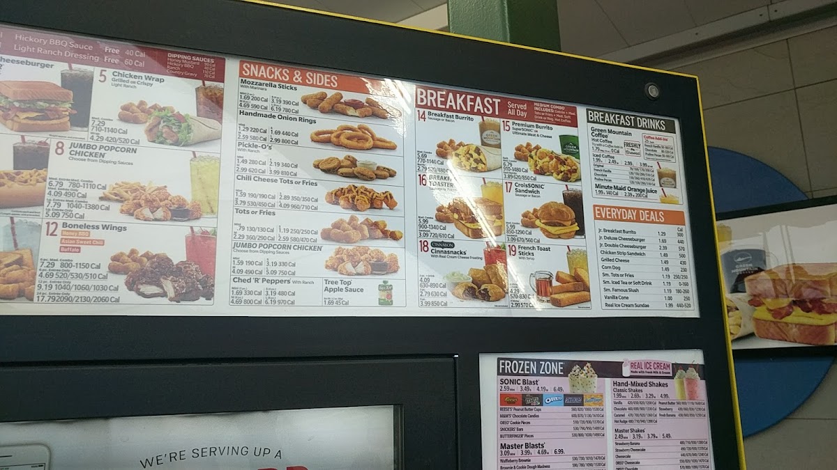 Sonic Drive-In Photo Menu 2