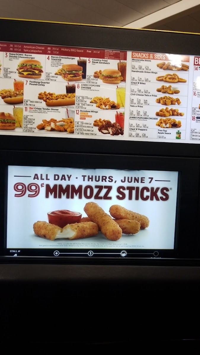 Sonic Drive-In Photo Menu 4