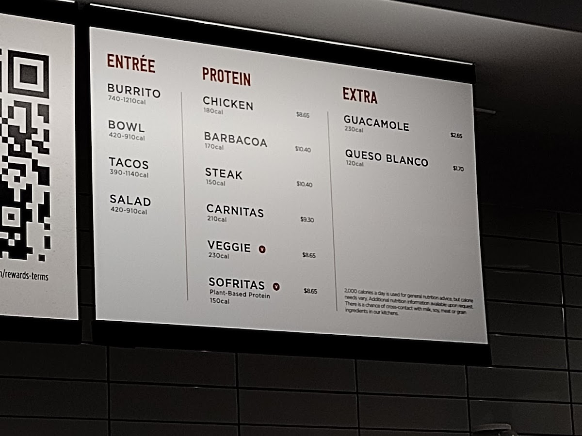 Chipotle Mexican Grill Photo Menu 1