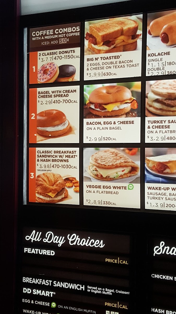 Dunkin' Photo Menu 1