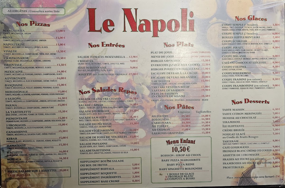 Le Napoli Photo Menu 1