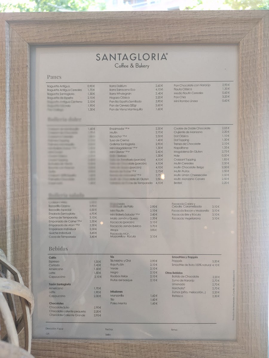 Santagloria Coffee & Bakery Photo Menu 1