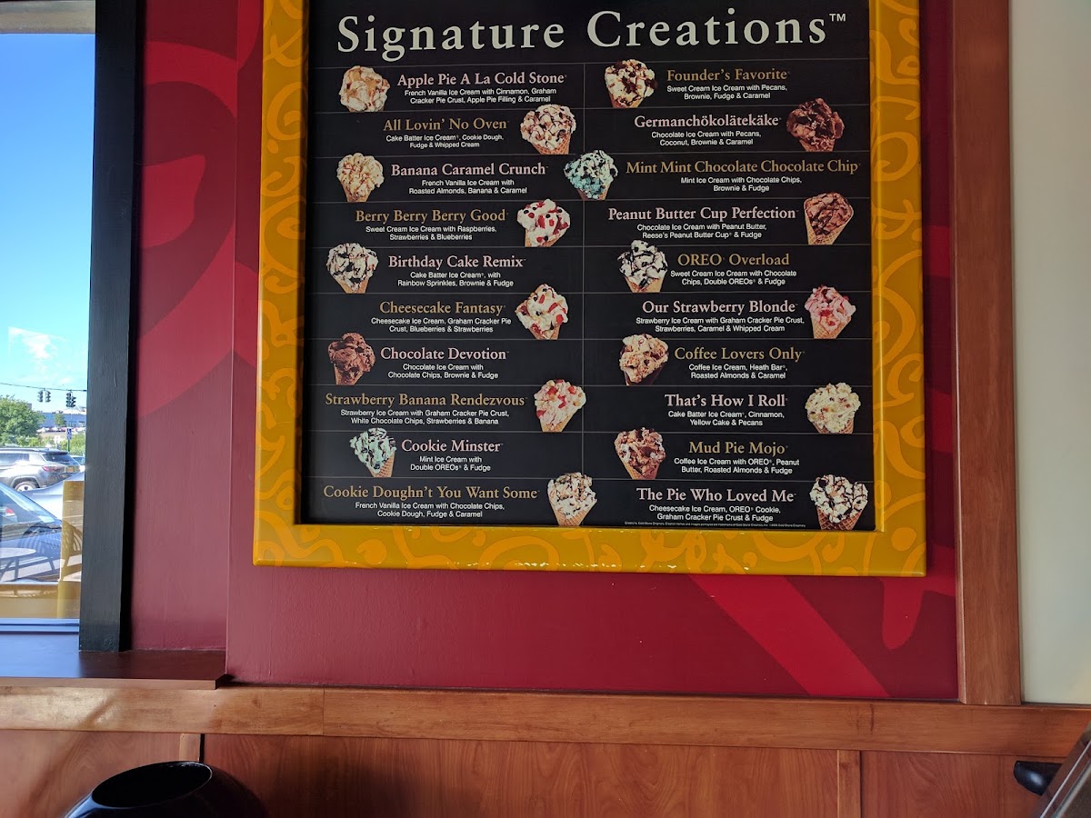 Cold Stone Creamery Photo Menu 2