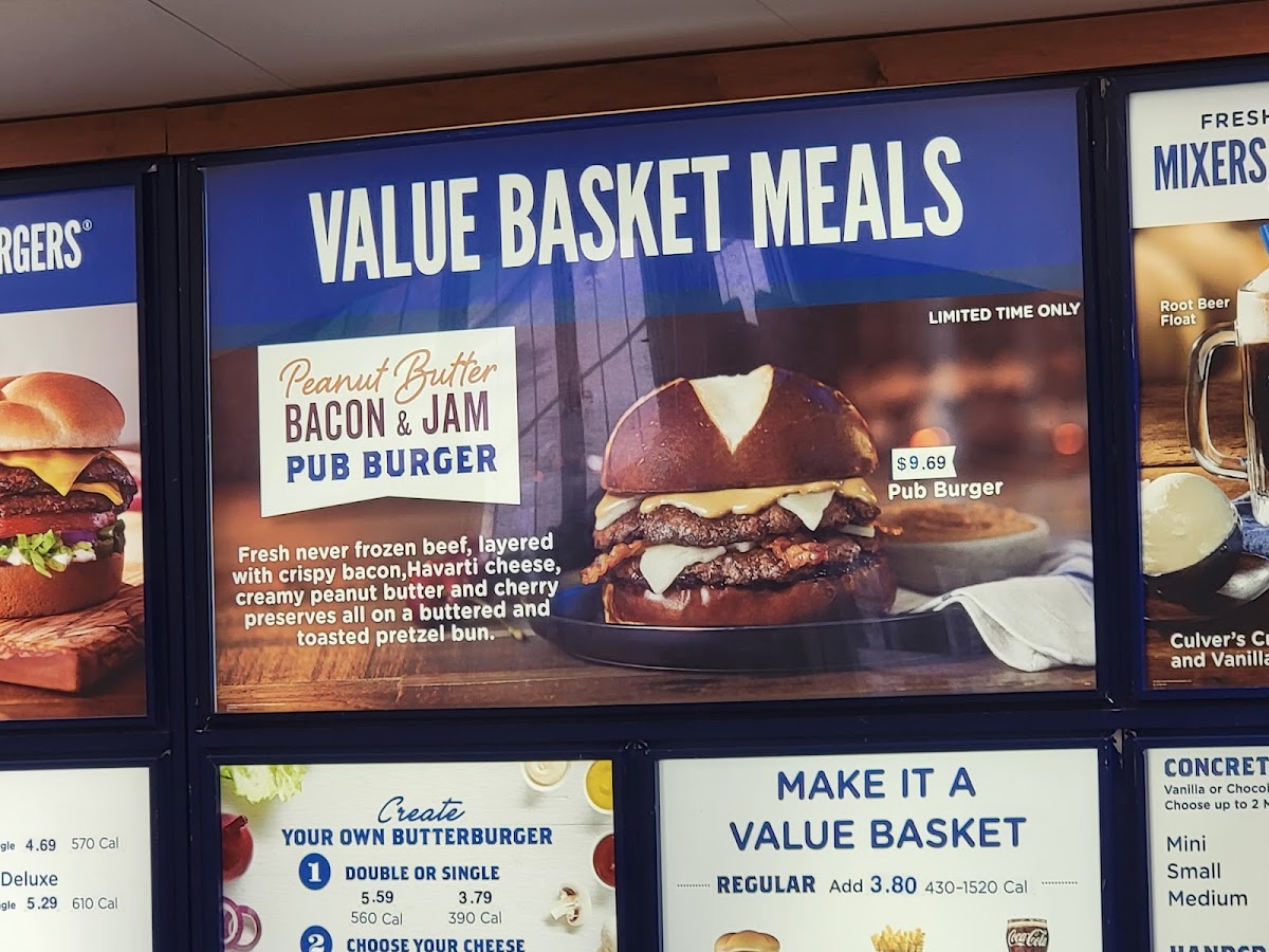 Culver’s Photo Menu 1