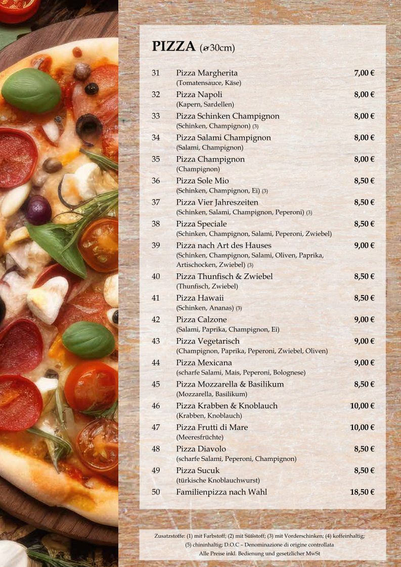 Pizzeria Milano Photo Menu 1