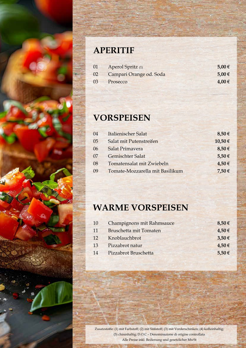 Pizzeria Milano Photo Menu 2