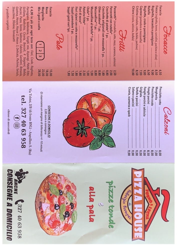 Pizza House Photo Menu 2