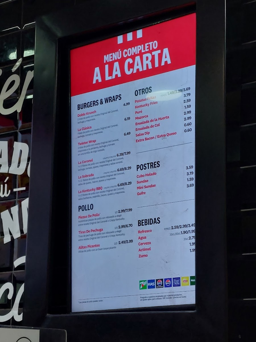 KFC Photo Menu 3