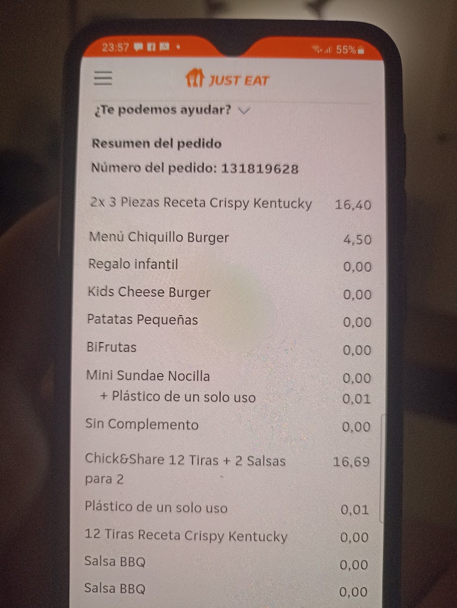 KFC Photo Menu 5