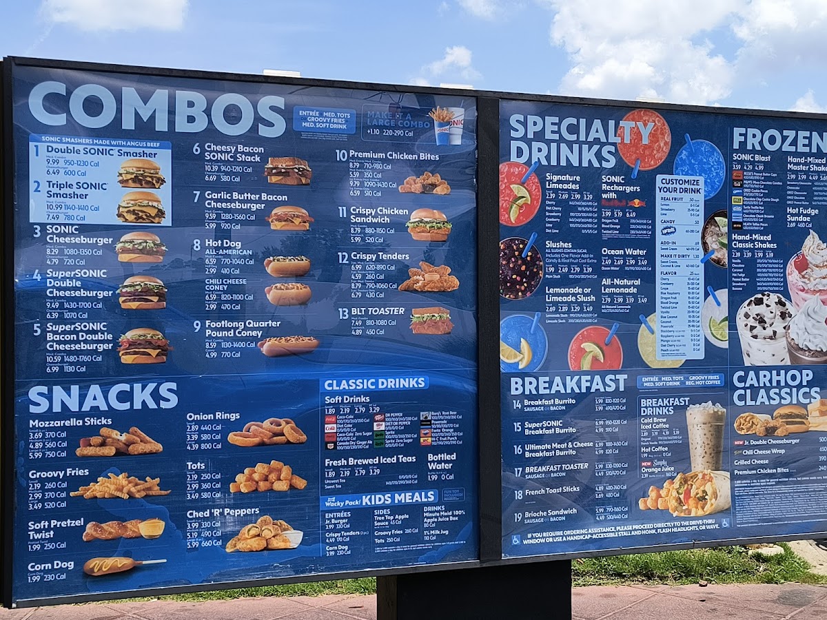 Sonic Drive-In Photo Menu 1