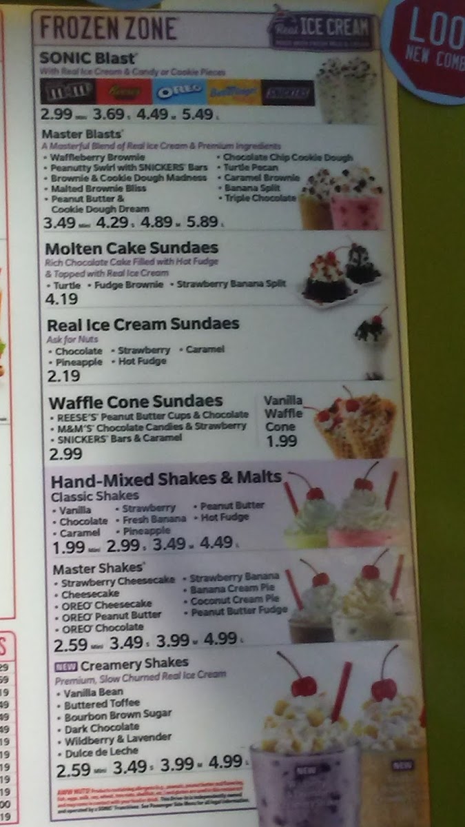 Sonic Drive-In Photo Menu 3
