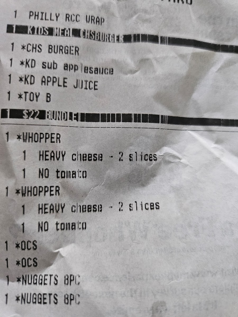 Burger King Photo Menu 3