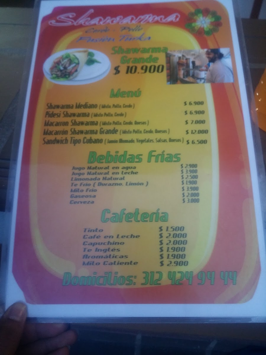 Shawarma Ubaté Photo Menu 1