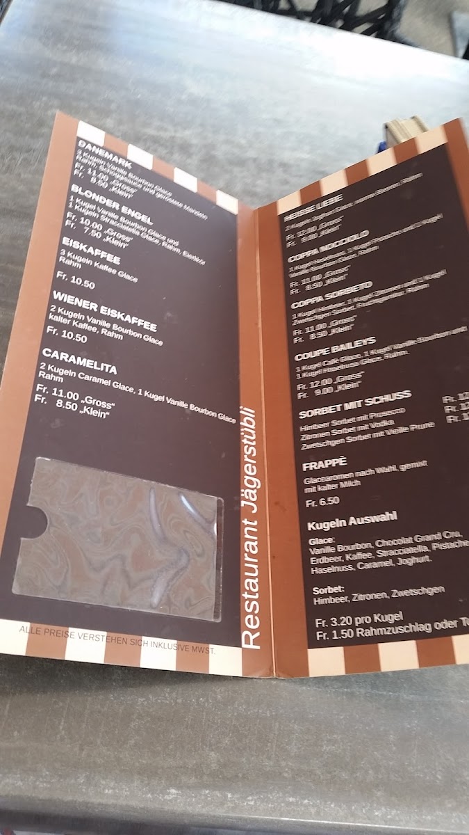 Restaurant Jägerstübli Photo Menu 1