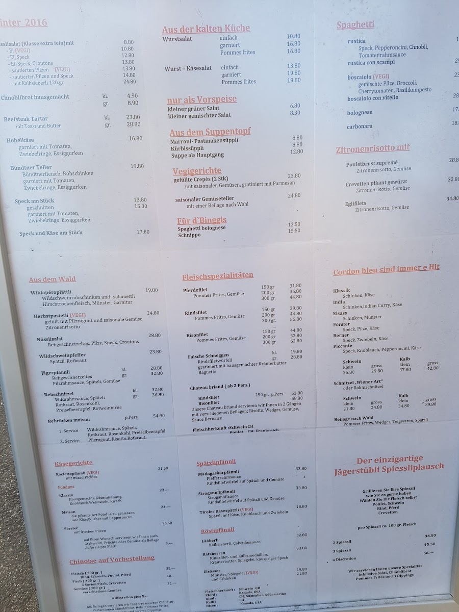 Restaurant Jägerstübli Photo Menu 3