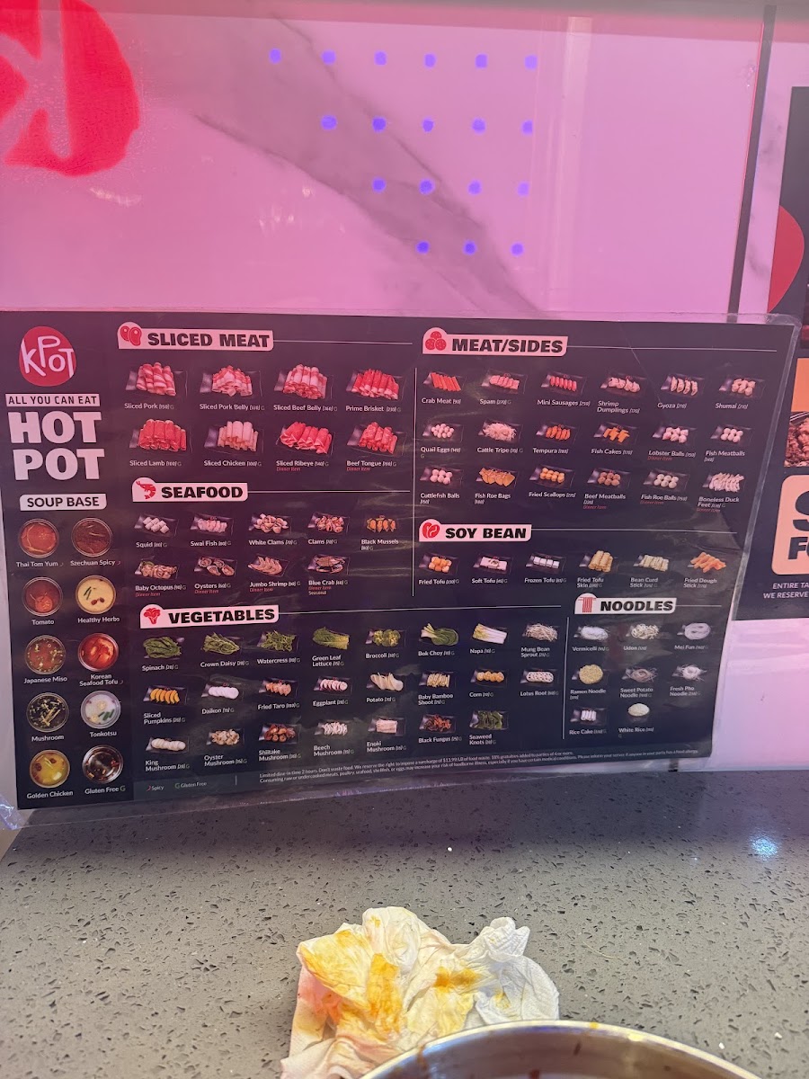 KPOT Korean BBQ & Hot Pot Photo Menu 6