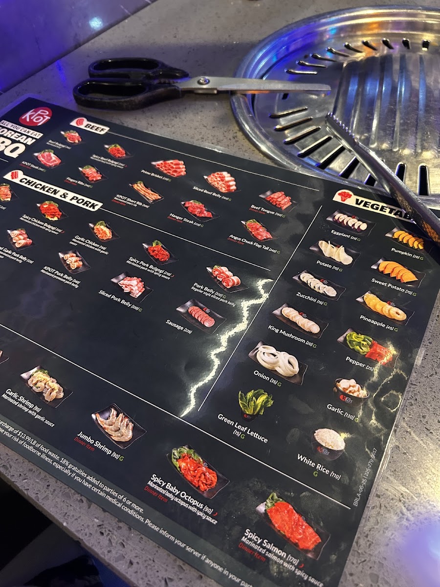 KPOT Korean BBQ & Hot Pot Photo Menu 7