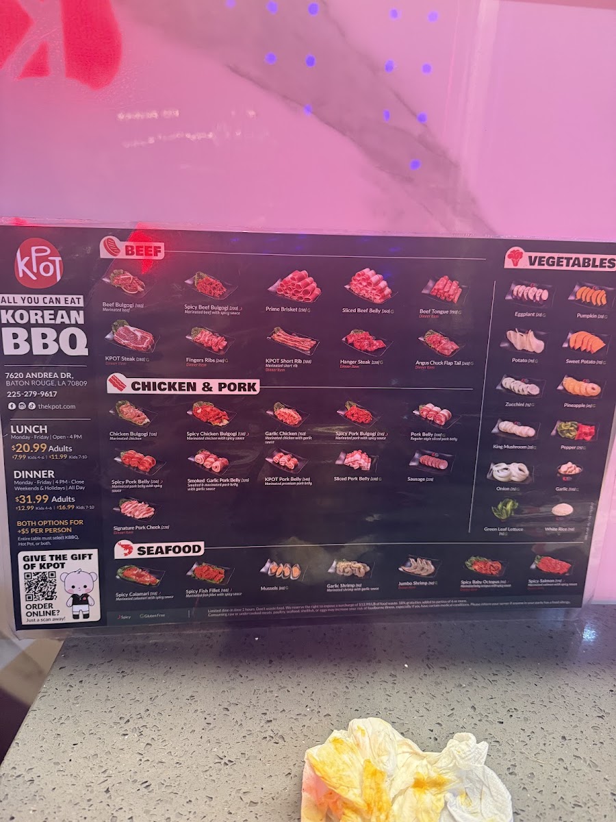 KPOT Korean BBQ & Hot Pot Photo Menu 8
