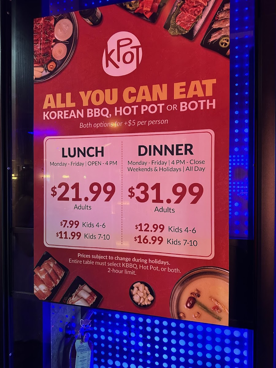 KPOT Korean BBQ & Hot Pot Photo Menu 9