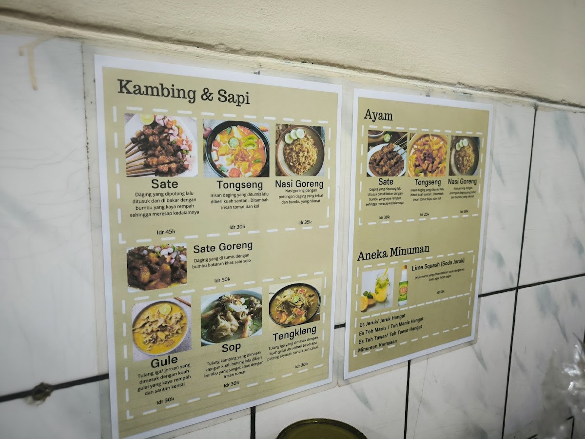 Warung Sate Solo Pak Sri Photo Menu 1