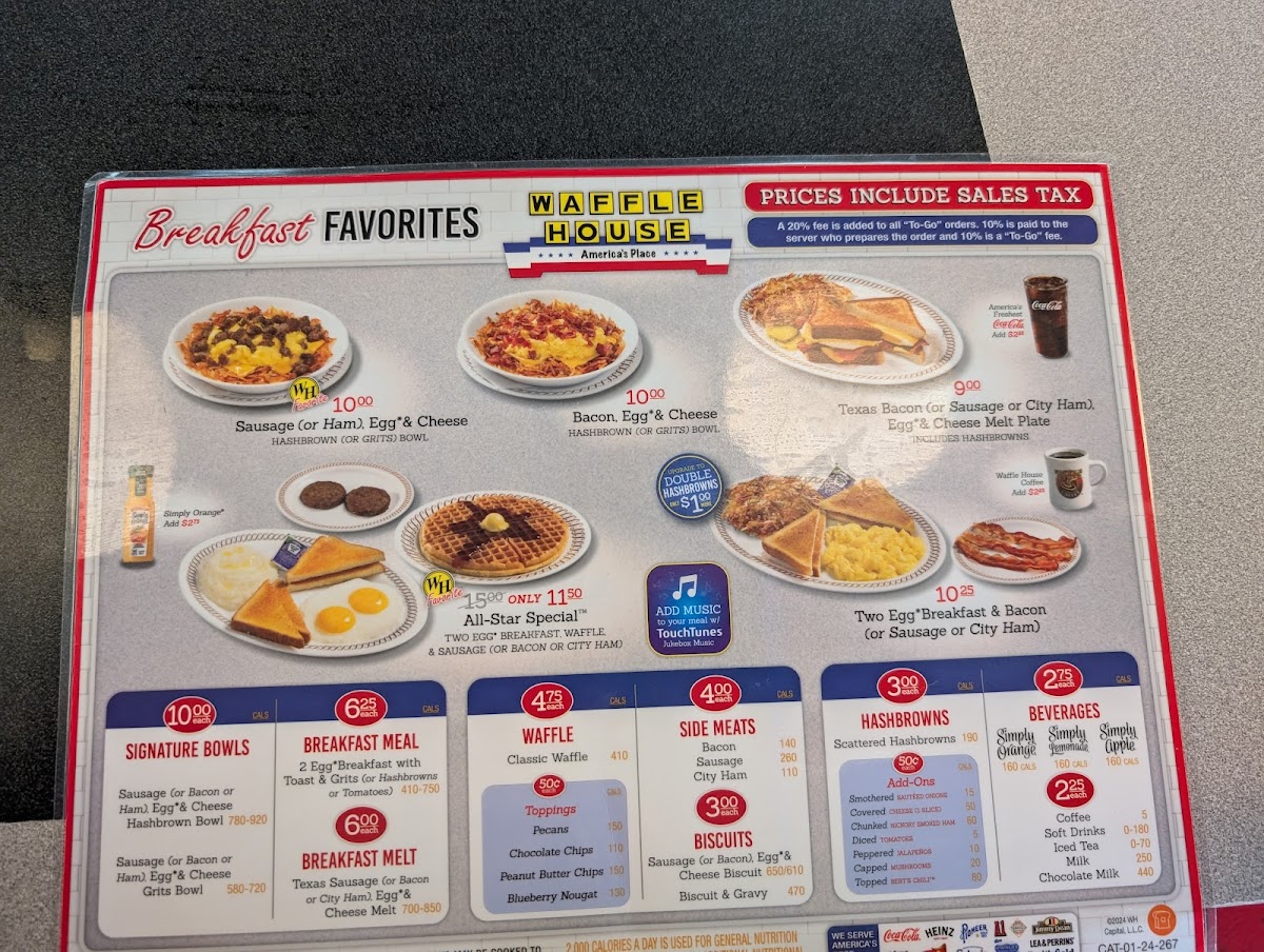 Waffle House Photo Menu 1