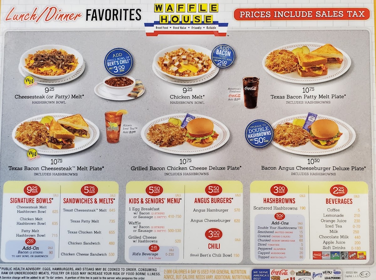 Waffle House Photo Menu 2